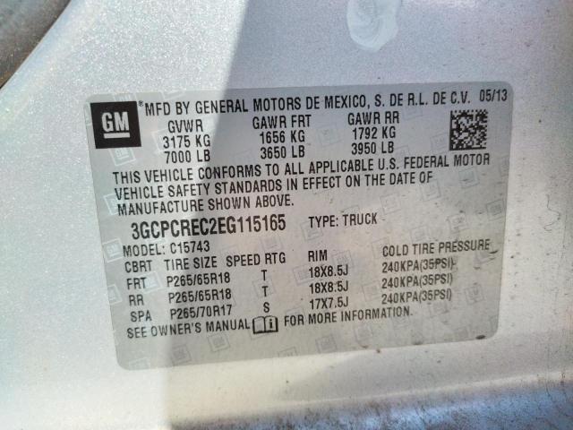 Photo 10 from auction – 2014 CHEVROLET SILVERADO with VIN 3GCPCREC2EG115165