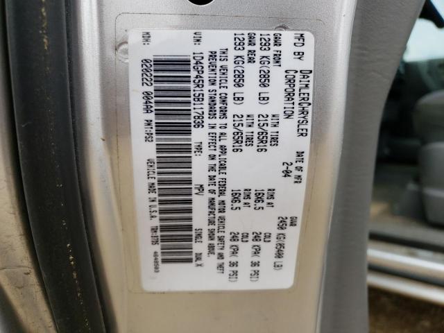 Photo 10 from auction – 2005 DODGE CARAVAN with VIN 1D4GP45R15B117836