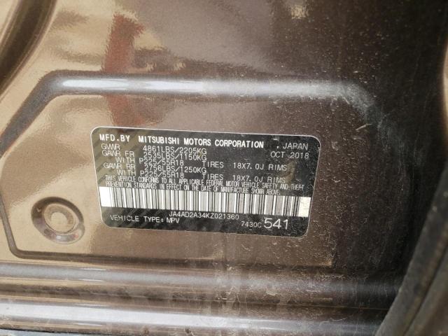 Photo 10 from auction – 2019 MITSUBISHI OUTLANDER with VIN JA4AD2A34KZ021360