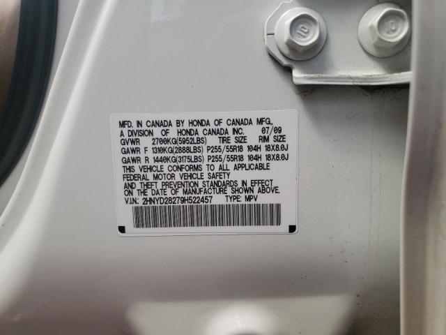 Photo 10 from auction – 2009 ACURA MDX with VIN 2HNYD28279H522457