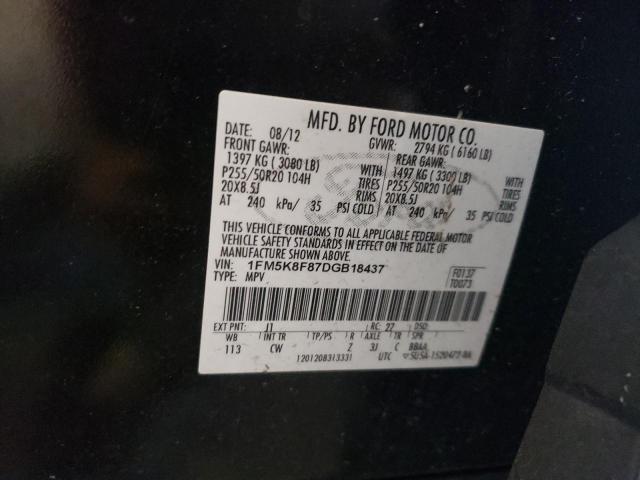 Photo 10 from auction – 2013 FORD EXPLORER L with VIN 1FM5K8F87DGB18437
