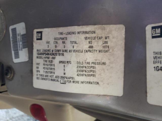 Photo 10 from auction – 2002 BUICK LESABRE CU with VIN 1G4HP54K424201916