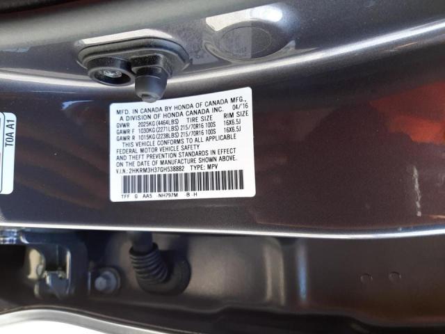 Photo 10 from auction – 2016 HONDA CR-V LX with VIN 2HKRM3H37GH538882
