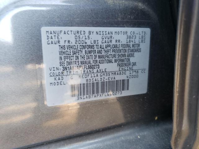Photo 10 from auction – 2015 NISSAN SENTRA S with VIN 3N1AB7APXFL660273