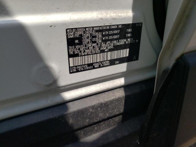 TOYOTA RAV4 XLE 2020 with VIN 2T3W1RFVXLC051635 - Photo from auction