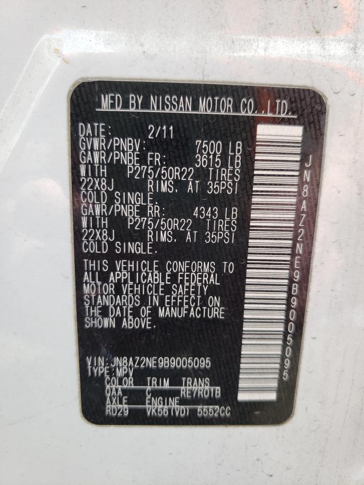 Photo 10 from auction – 2011 INFINITI QX56 with VIN JN8AZ2NE9B9005095