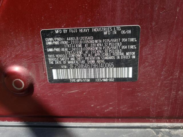 Photo 10 from auction – 2009 SUBARU FORESTER 2 with VIN JF2SH64679H740065