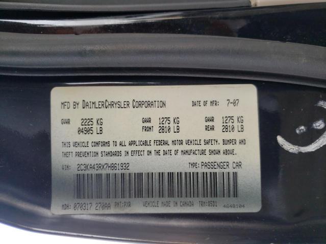 Photo 10 from auction – 2007 CHRYSLER 300 with VIN 2C3KA43RX7H861932