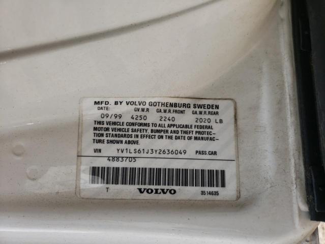 Photo 10 from auction – 2000 VOLVO S70 BASE with VIN YV1LS61J3Y2636049