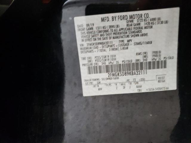 FORD FLEX LIMIT 2019 with VIN 2FMGK5D89KBA32111 - Photo from auction