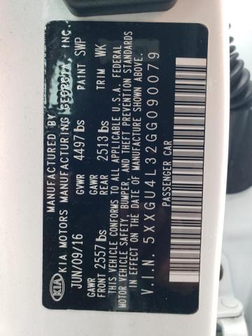 Photo 10 from auction – 2016 KIA OPTIMA EX with VIN 5XXGU4L32GG090079