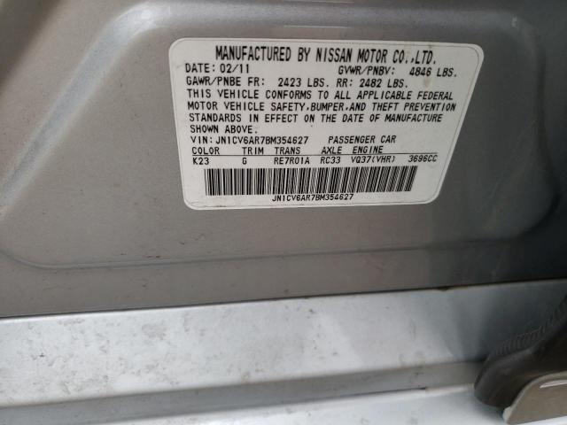 Photo 10 from auction – 2011 INFINITI G37 with VIN JN1CV6AR7BM354627