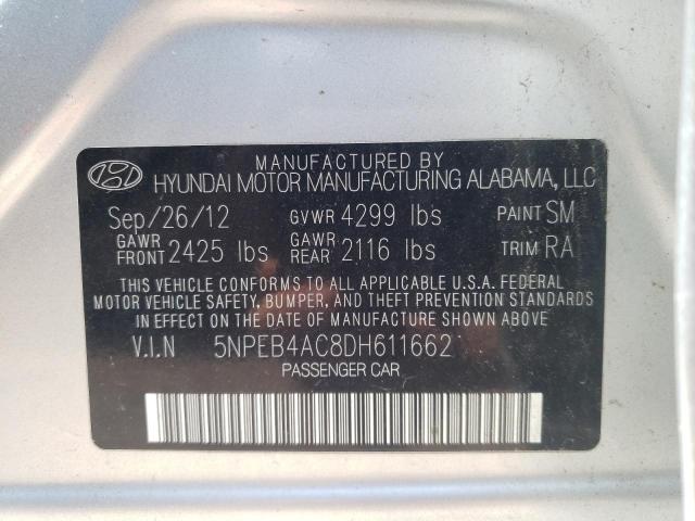 Photo 10 from auction – 2013 HYUNDAI SONATA GLS with VIN 5NPEB4AC8DH611662
