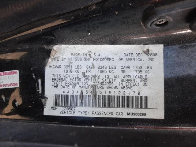 Photo 10 from auction – 2001 MITSUBISHI ECLIPSE GT with VIN 4A3AC54H51E122170