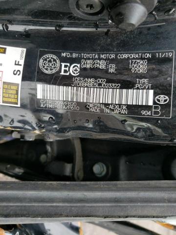 Photo 10 from auction – 2020 TOYOTA COROLLA LE with VIN JTDBBRBE5LJ023322