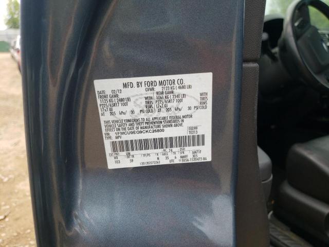 Photo 10 from auction – 2012 FORD ESCAPE LIM with VIN 1FMCU9EG9CKC26800