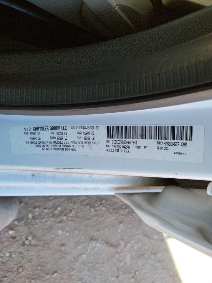 Photo 10 from auction – 2013 DODGE AVENGER SE with VIN 1C3CDZAB9DN607341