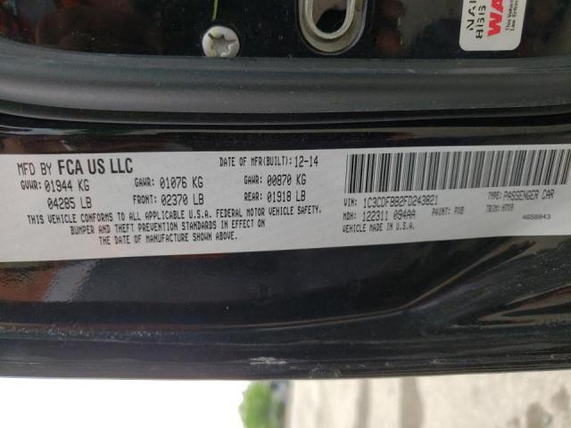 Photo 10 from auction – 2015 DODGE DART SXT with VIN 1C3CDFBB2FD243821