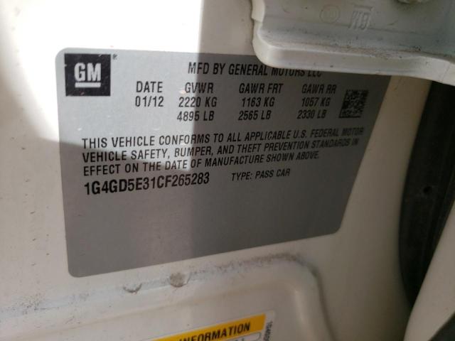 Photo 10 from auction – 2012 BUICK LACROSSE P with VIN 1G4GD5E31CF265283