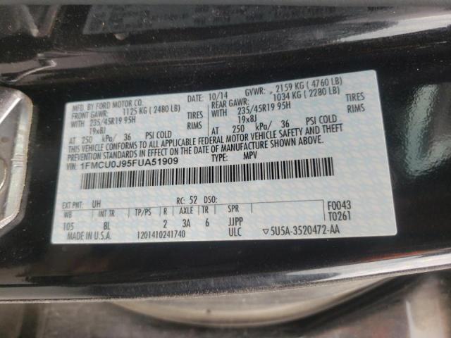 Photo 10 from auction – 2015 FORD ESCAPE TIT with VIN 1FMCU0J95FUA51909