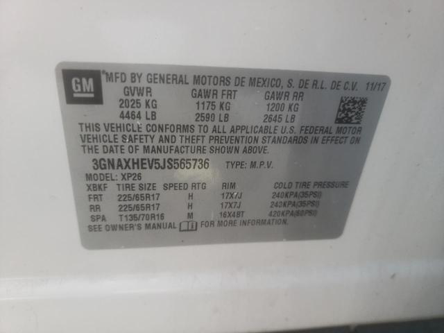 Photo 10 from auction – 2018 CHEVROLET EQUINOX LS with VIN 3GNAXHEV5JS565736