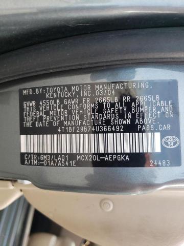 Photo 10 from auction – 2004 TOYOTA AVALON XL with VIN 4T1BF28B74U366492