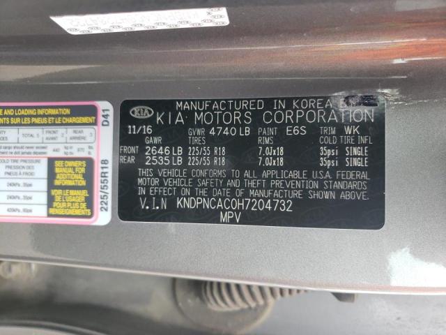 Photo 10 from auction – 2017 KIA SPORTAGE E with VIN KNDPNCAC0H7204732