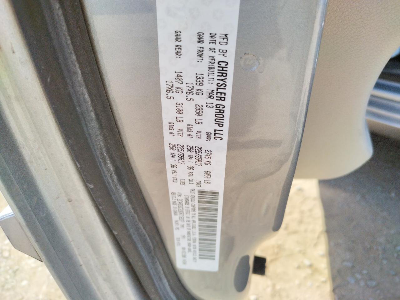 Photo 10 from auction – 2013 DODGE GRAND CARA with VIN 2C4RDGCG9DR716937