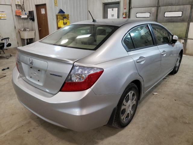 Photo 4 from auction – 2012 HONDA CIVIC HYBR with VIN JHMFB4F28CS010934
