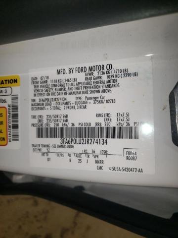 Photo 10 from auction – 2018 FORD FUSION SE with VIN 3FA6P0LU2JR274134