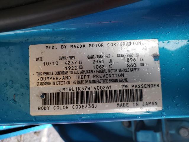 Photo 10 from auction – 2011 MAZDA SPEED 3 with VIN JM1BL1K37B1400261