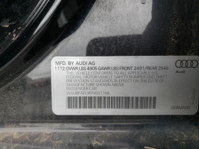 Photo 10 from auction – 2013 AUDI A4 PREMIUM with VIN WAUBFAFL9DN031168