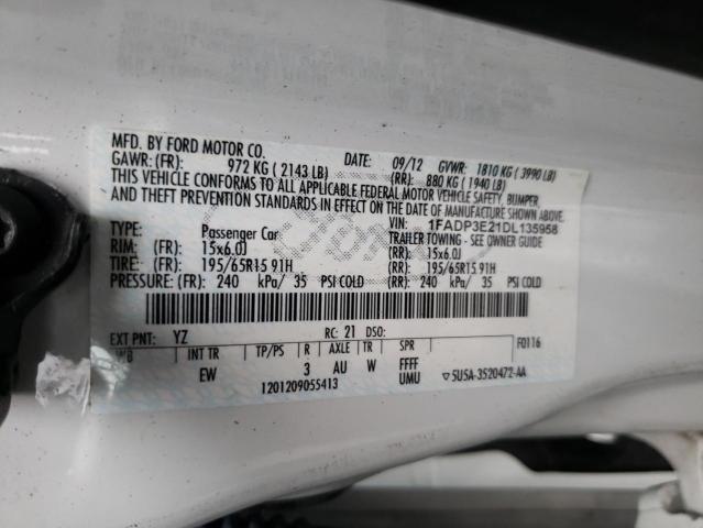 Zdjęcie 10 z aukcji – 2013 FORD FOCUS S z VIN 1FADP3E21DL135958