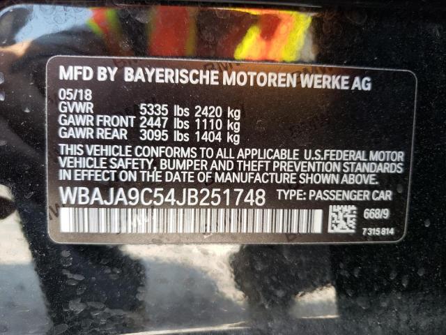 Photo 10 from auction – 2018 BMW 530E with VIN WBAJA9C54JB251748