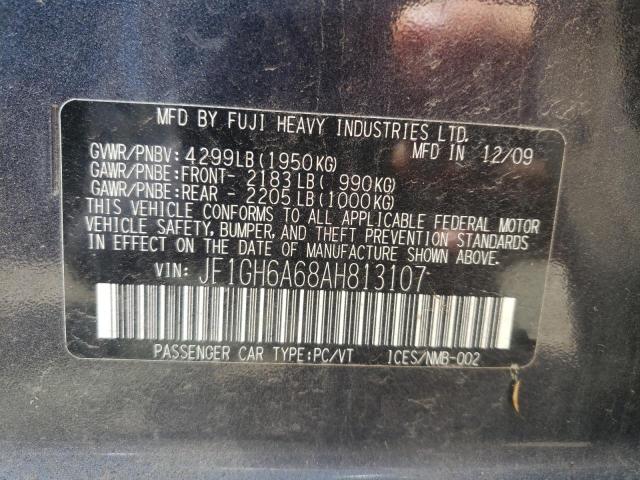 Photo 10 from auction – 2010 SUBARU IMPREZA 2. with VIN JF1GH6A68AH813107