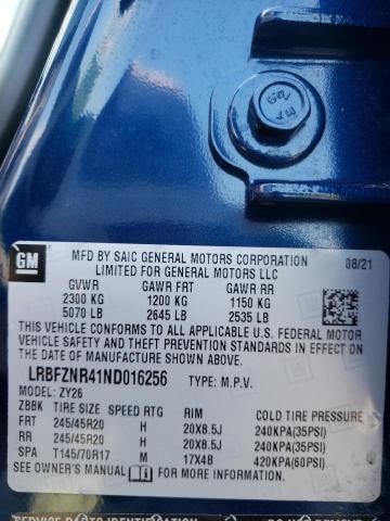 Photo 10 from auction – 2022 BUICK ENVISION E with VIN LRBFZNR41ND016256