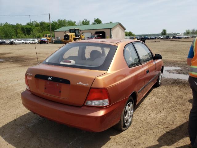 Photo 4 from auction – 2000 HYUNDAI ACCENT with VIN KMHCF35G9YU025482