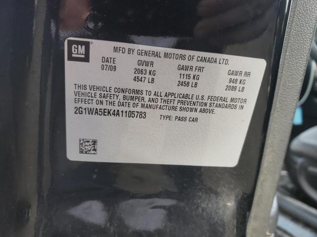 Photo 10 from auction – 2010 CHEVROLET IMPALA LS with VIN 2G1WA5EK4A1105783