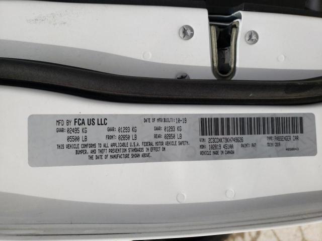 Photo 10 from auction – 2019 DODGE CHARGER PO with VIN 2C3CDXKT9KH749626