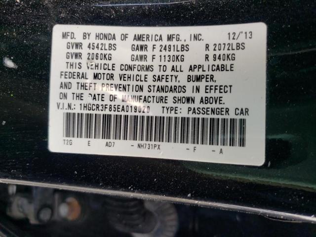 Photo 10 from auction – 2014 HONDA ACCORD EXL with VIN 1HGCR3F85EA019020