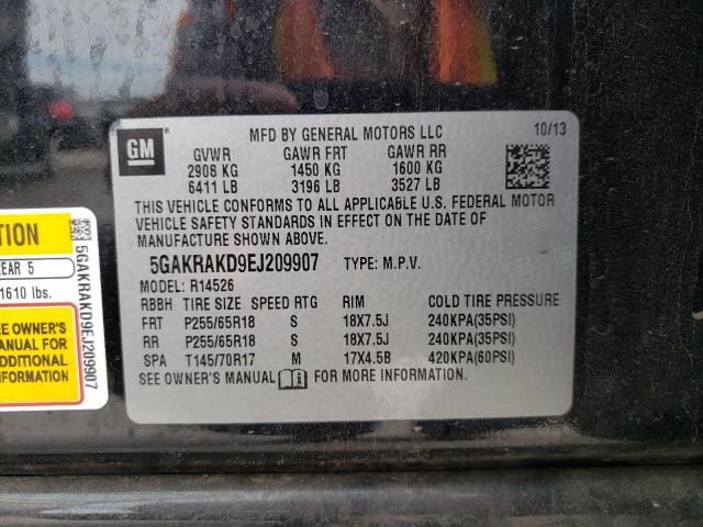 Photo 10 from auction – 2014 BUICK ENCLAVE with VIN 5GAKRAKD9EJ209907