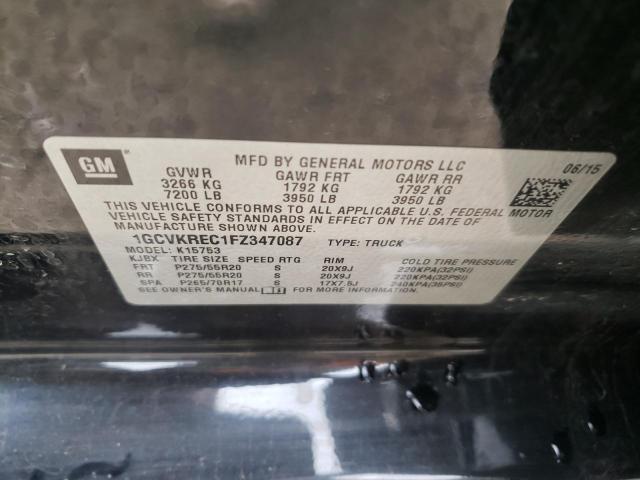 Photo 10 from auction – 2015 CHEVROLET SILVERADO with VIN 1GCVKREC1FZ347087