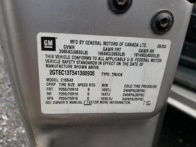Photo 10 from auction – 2004 GMC NEW SIERRA with VIN 2GTEC13T541390936