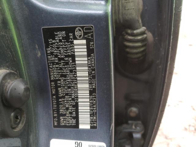 Photo 10 from auction – 2015 TOYOTA COROLLA L with VIN 2T1BURHEXFC473131