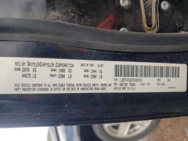 Photo 10 from auction – 2007 JEEP COMPASS with VIN 1J8FF47W37D430370