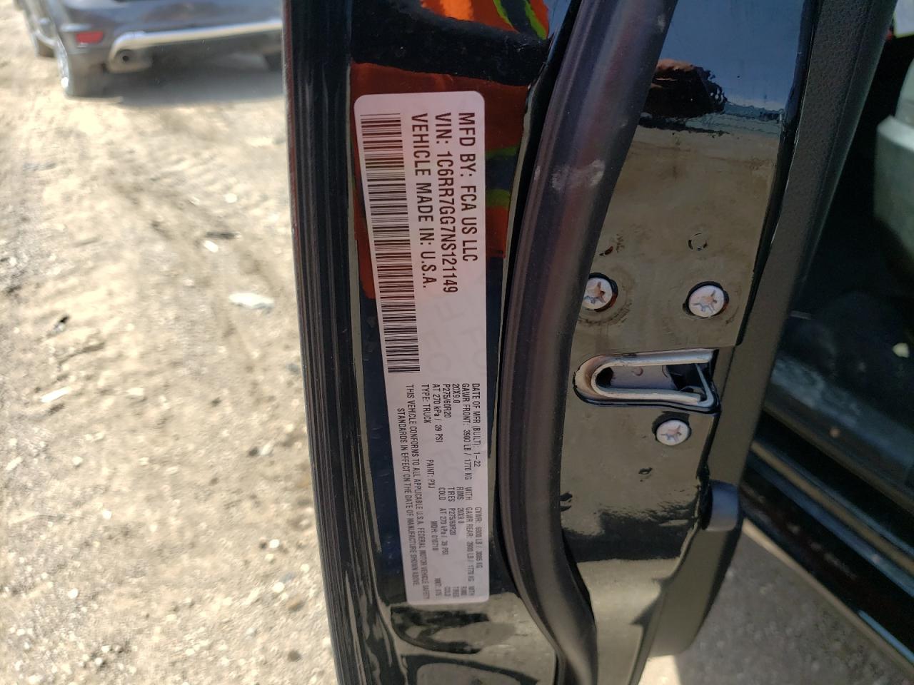 Photo 10 from auction – 2022 RAM 1500 CLASS with VIN 1C6RR7GG7NS121149
