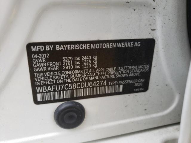 Photo 10 from auction – 2012 BMW 535 XI with VIN WBAFU7C58CDU64274