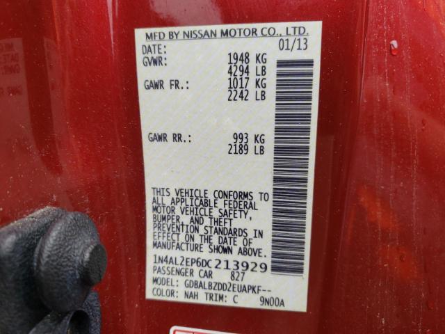 Photo 10 from auction – 2013 NISSAN ALTIMA S with VIN 1N4AL2EP6DC213929