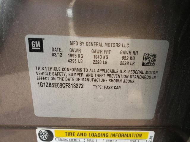 صورة رقم 10 من المزاد - 2012 CHEVROLET MALIBU LS مع VIN 1G1ZB5E09CF313372
