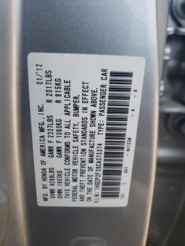 Photo 10 from auction – 2012 HONDA ACCORD LX with VIN 1HGCP2F39CA075074